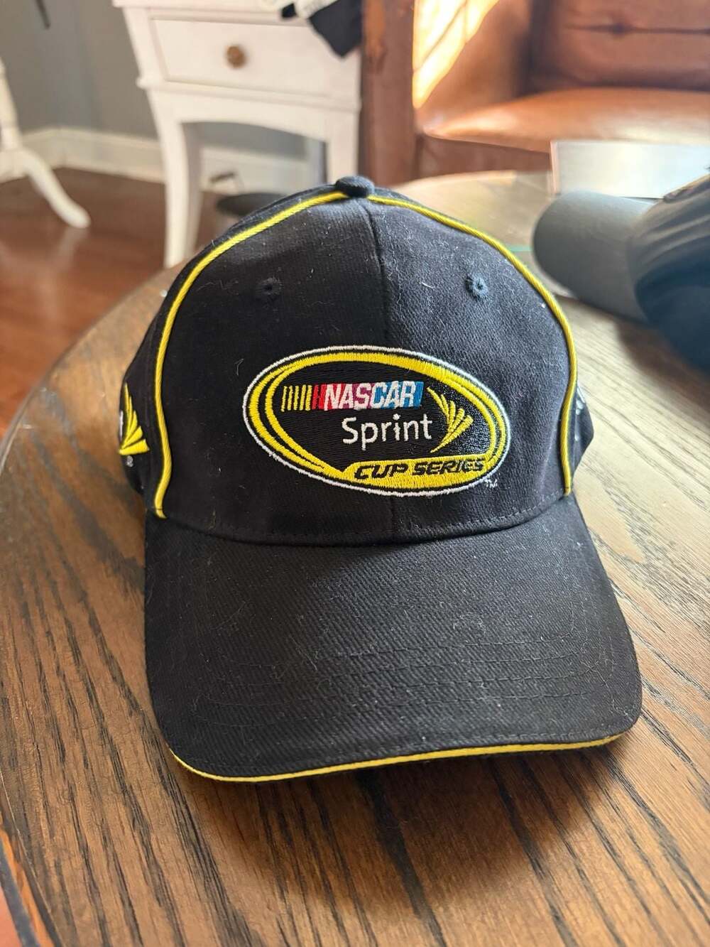 2012 NASCAR Sprint Cup Series Black Yellow Racing Hat Adjustable Cap